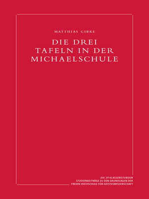 cover image of Die drei Tafeln in der Michaelschule